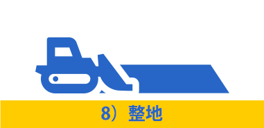 8）整地